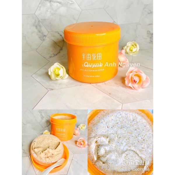Tẩy da chết body Little Dream Garden chiết xuất bơ hạt mỡ hũ lớn 250g