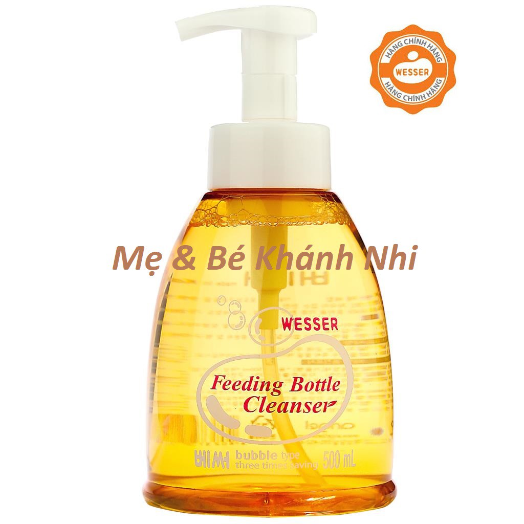 [Mã 267FMCGSALE giảm 8% đơn 500K] Nước Rửa Bình Sữa Wesser 500ML - Nước Rửa Bình Sữa Cho Bé