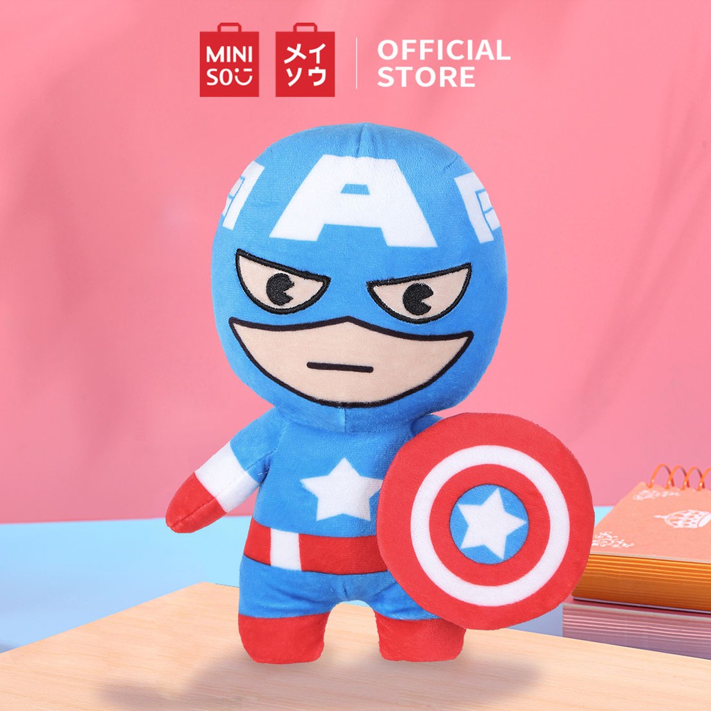 Thú bông Miniso Marvel 101g (Captain America) - Hàng chính hãng