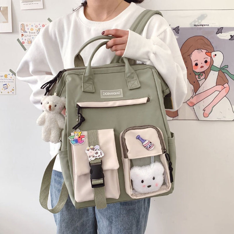 Ba Lô Đi Học Màu Kẹo Ngọt Dễ Thương Cho Nữ