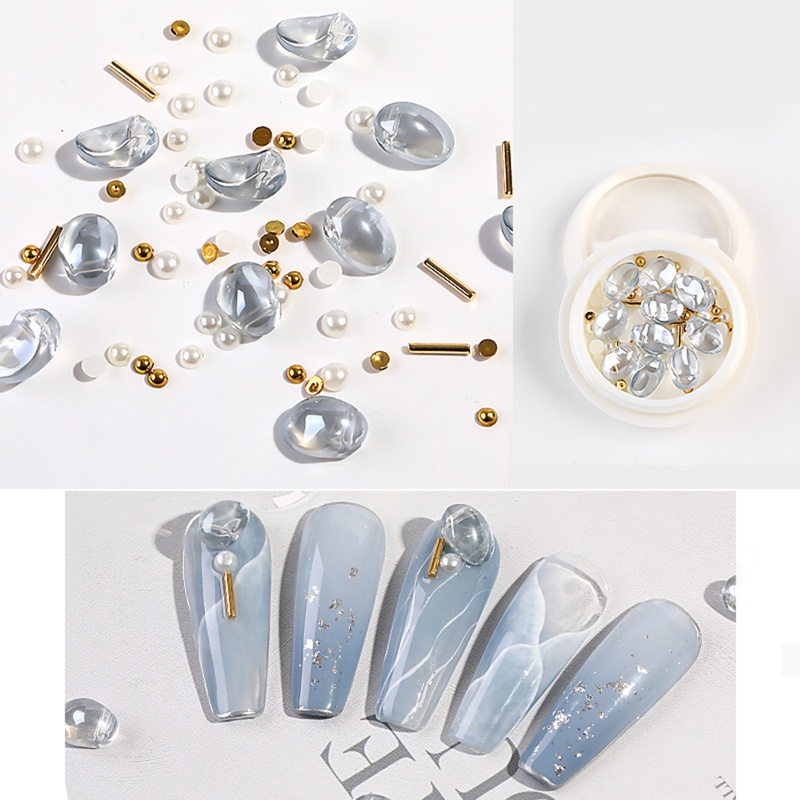 1 Lọ Phụ Kiện Đá 3D Trang Trí Móng Tay Nghệ Thuật