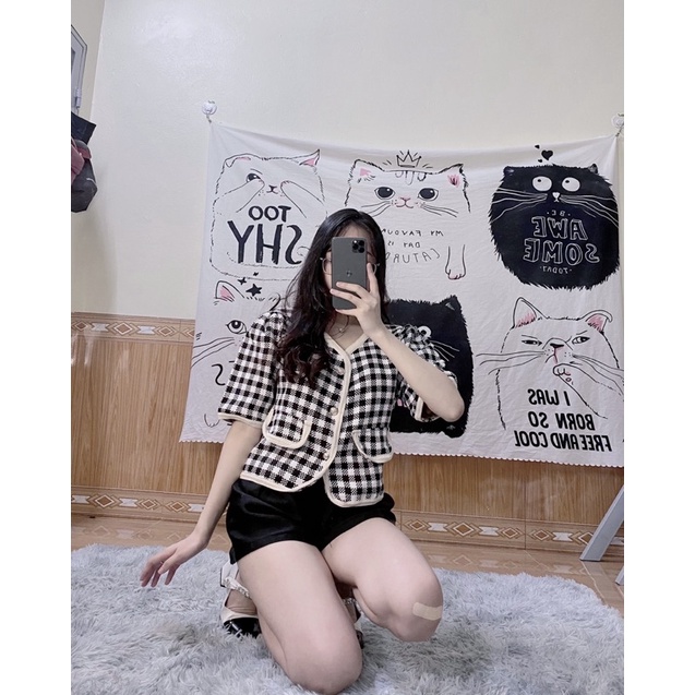 Áo dạ caro hàng qc l1