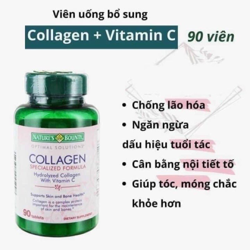 Viên Uống CoLLagen Natures Bounty 90 viên, Viên uống làm đẹp cho chị em HN76