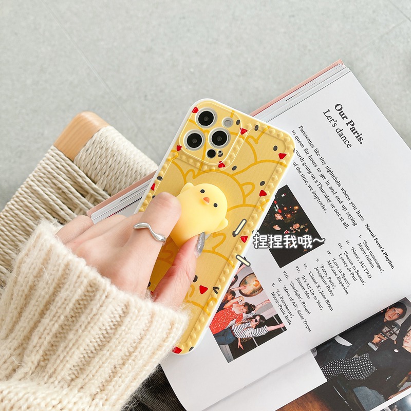 Ốp Điện Thoại Tpu Mềm Hình Gà 3d Màu Vàng Dễ Thương Bảo Vệ Toàn Diện Cho Iphone 11x12 Xs Xr 7plus | BigBuy360 - bigbuy360.vn