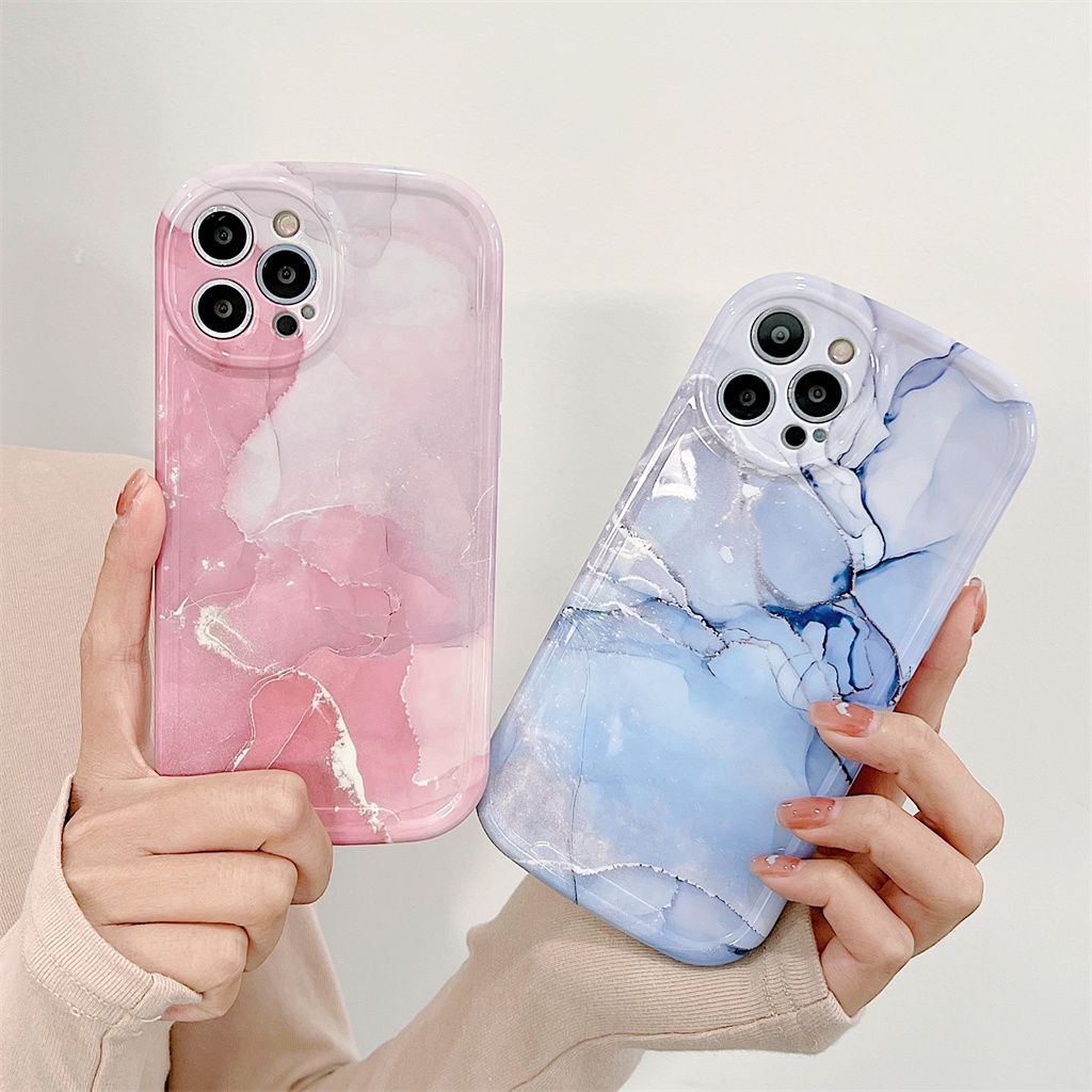 Ốp Điện Thoại IMD Chống Sốc Họa Tiết Cẩm Thạch Cho iPhone 11 12 13 Pro MAX X XS MAX XR