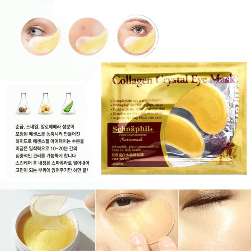 mặt nạ mắt collagen vàng ( 1 gói 2 miếng ) - giảm thâm vùng mắt