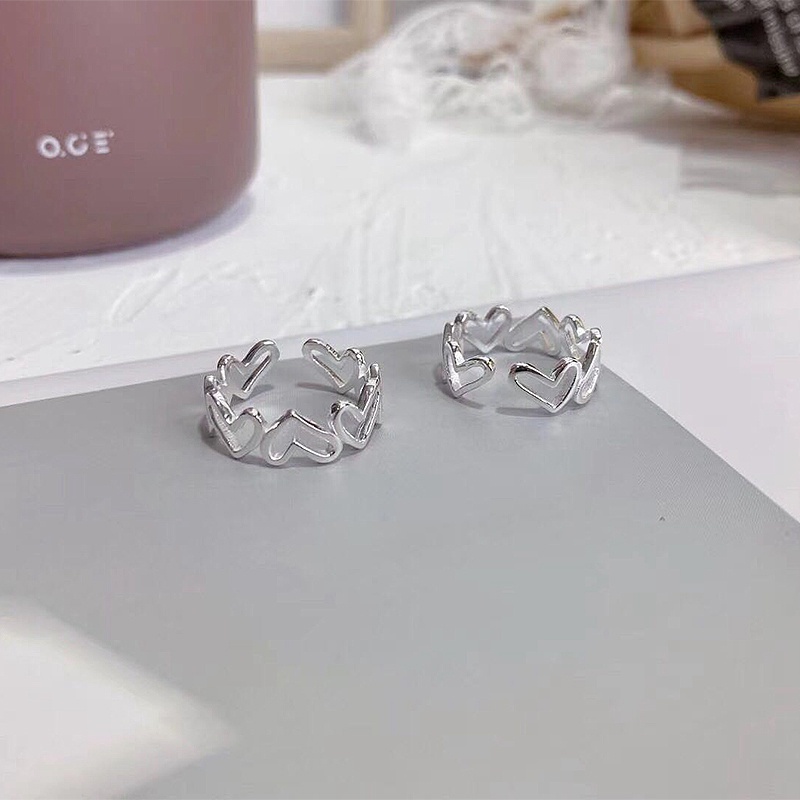 Nhẫn hình trái tim xinh xắn thời trang cho nữ