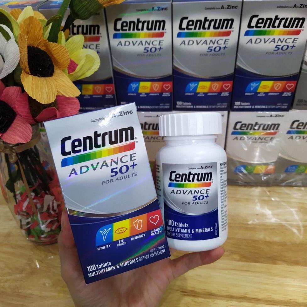 Vitamin tổng hợp Centrum Advance cho người lớn & trung niên 100 viên date 9/23 date mới nhất của hãng