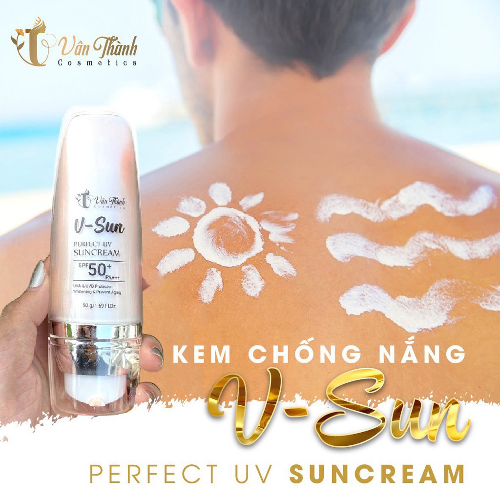 [CHÍNH HÃNG] Kem Chống Nắng Hàn Quốc V- SUN, Kem Chống Nắng Nâng Tone, Kiềm Dầu, Lâu Trôi, Thẩm Thấu Nhanh