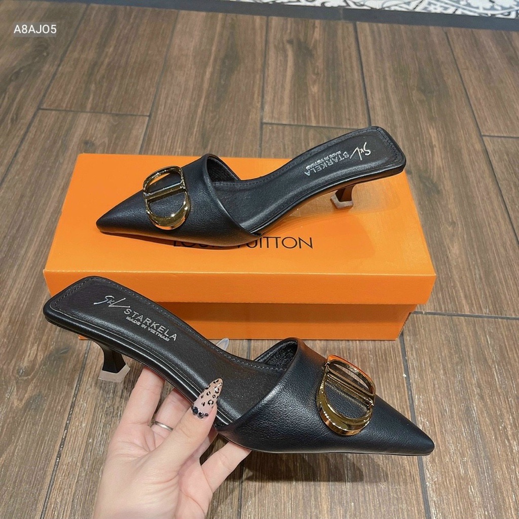 Sục Mũi Nhọn CD Gót Nhọn 5 Phân Chất Da Siêu Đẹp