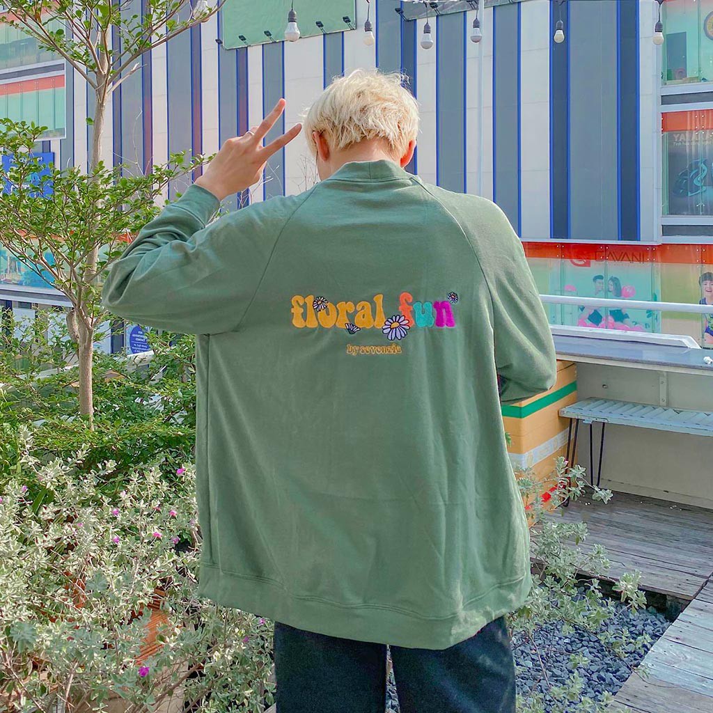 Áo Khoác Nam Nữ FLORAL FUN Thêu Hoa Sevenzia Unisex - Áo khoác Nỉ Cardigan Ulzzang - Leevin Strore | BigBuy360 - bigbuy360.vn