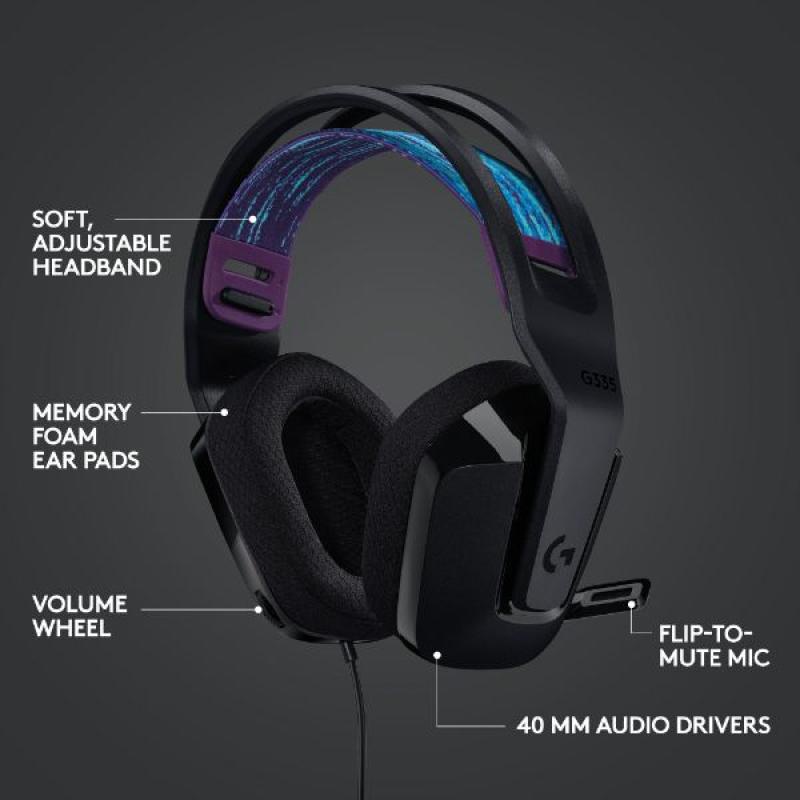 Tai Nghe Gaming Logitech G335 có dây - Hàng Chính Hãng