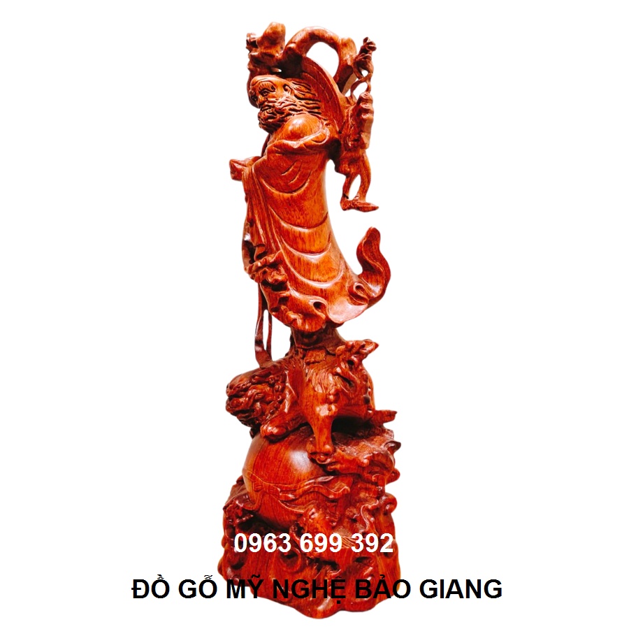 Tượng đạt ma sư tổ gỗ hương cao 40 cm
