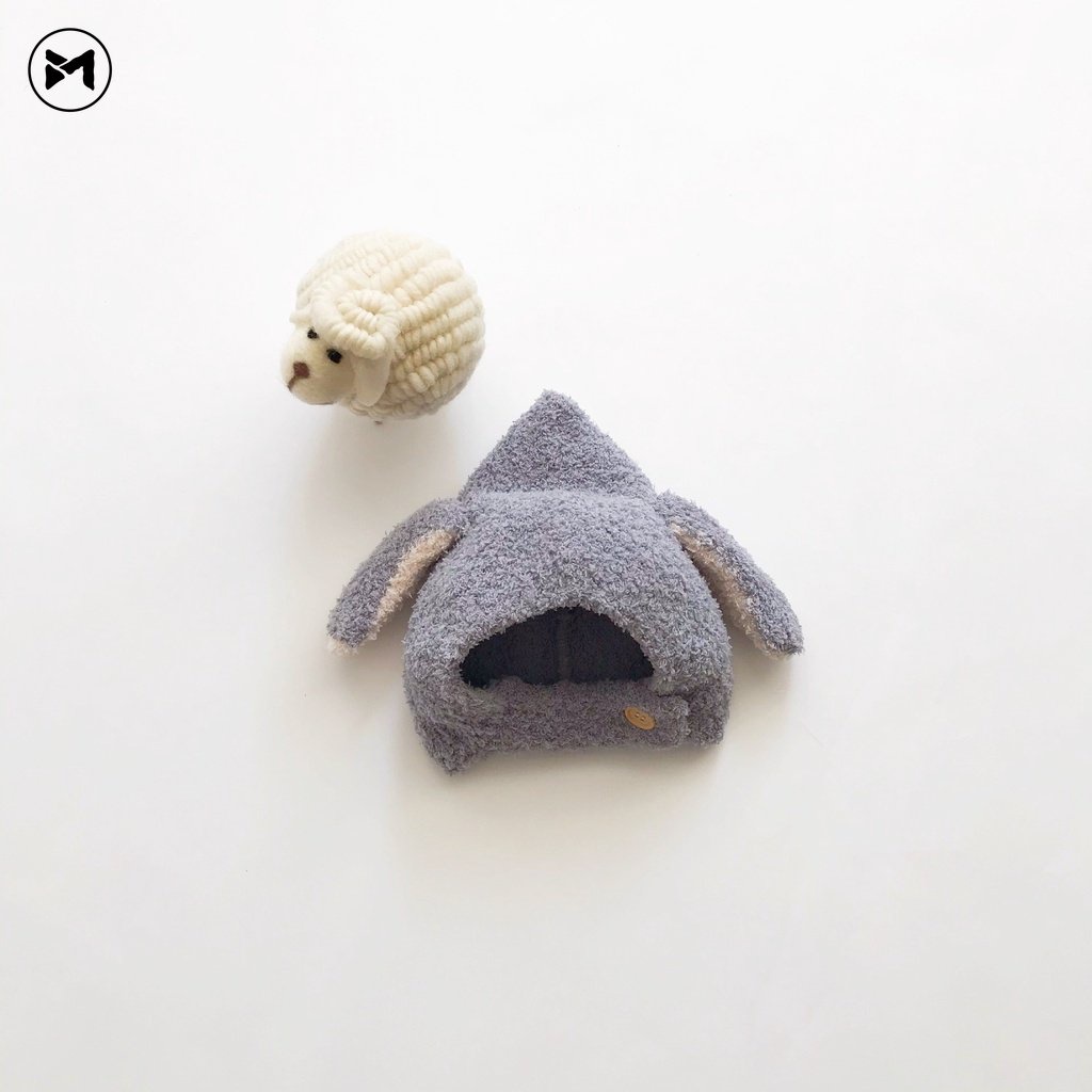 Mũ Tai Thỏ Bằng Lông Nhung Dễ Thương Xinh Xắn Dành Cho Bé 3-24 Tháng Tuổi