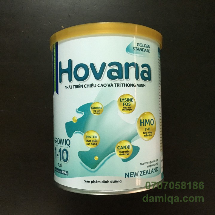 Sữa Hovana Grow IQ - Phát Triển Chiều Cao - 1 đến 10 Tuổi - 900gr