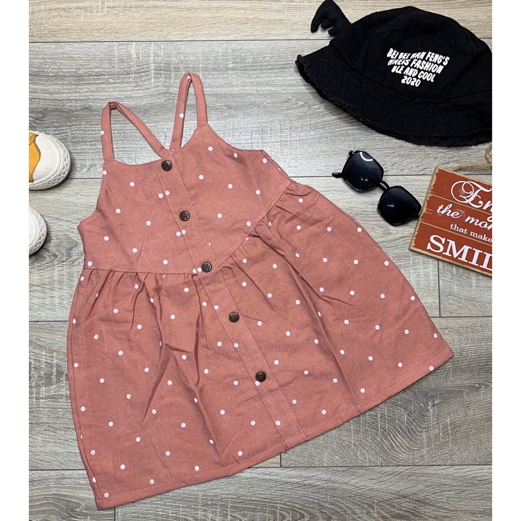 Đầm chấm bi xinh xắn cho bé từ 2 - 6 tuổi (14 đến dưới 20 kg)