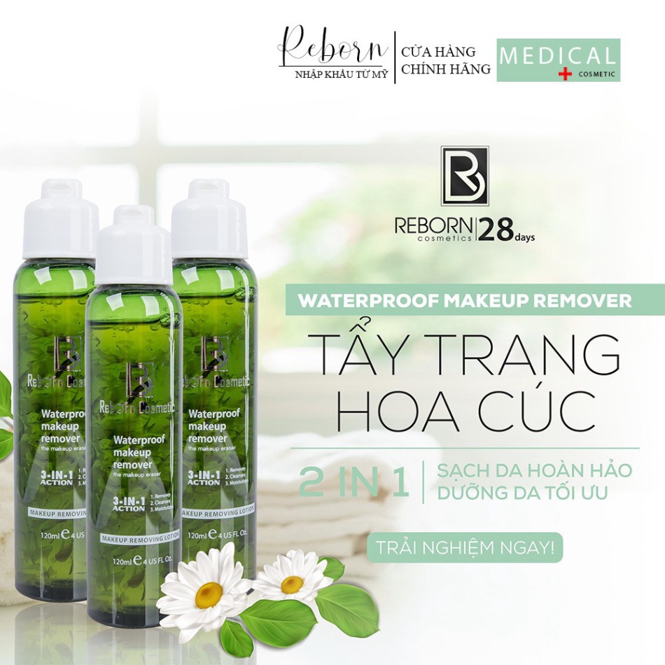 Tẩy Trang REBORN 120ml - Tẩy Trang Hoa Cúc Reborn