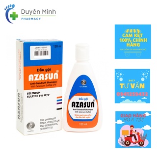 Dầu gội sạch gàu, hết ngứa da đầu azasun shampoo chai 120ml