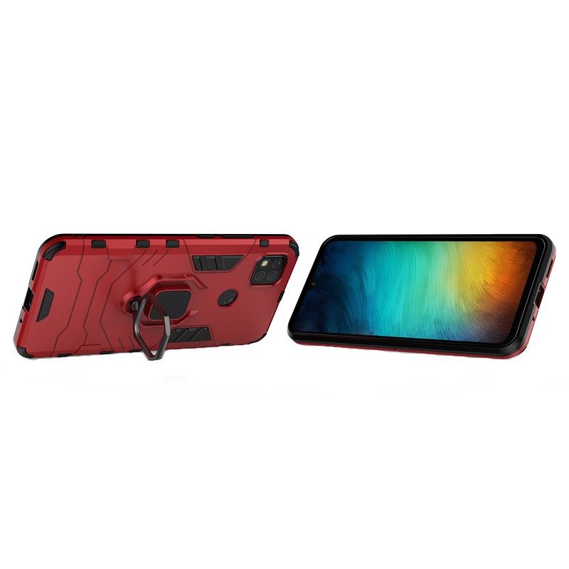 Ốp Điện Thoại Nhựa Cứng Chống Sốc Có Khuyên Nam Châm Gắn Xe Hơi Cho Xiaomi Redmi 9c Redmi9C