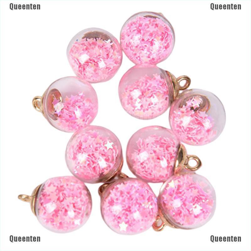 ★Nữ Hoàng★Bộ 10 Mặt Dây Chuyền Kính Hình Ngôi Sao Năm Cánh