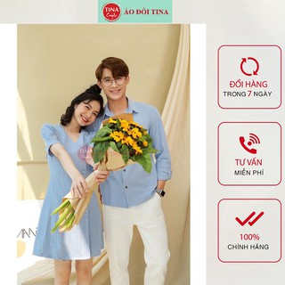 SET ĐỒ ĐÔI NAM NỮ ĐẸP COUPLE TINA SET ĐỒ CẶP NAM NỮ ĐẸP MÀU XANH PASTER THEO PHONG CÁCH HÀN QUỐC SIÊU XINH