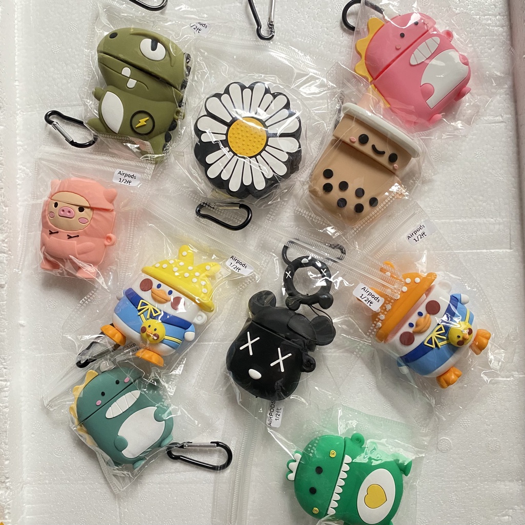 Vỏ ốp bảo vệ bao đựng tai nghe không dây bluetooth chống va đập nhiều mẫu cute - Pandacase