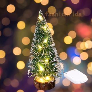 Cây Thông Giáng Sinh Mini 15cm Có Đèn Led