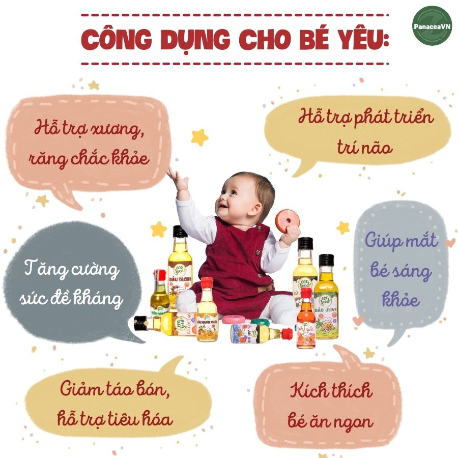 Dầu ăn dinh dưỡng Ecofood cho bé từ 6 tháng 60g bổ sung vitamin date luôn mới