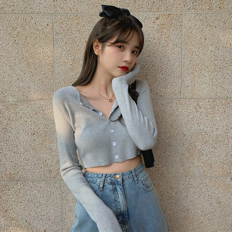 IELGY Áo cardigan dệt kim tay dài thời trang cho nữ