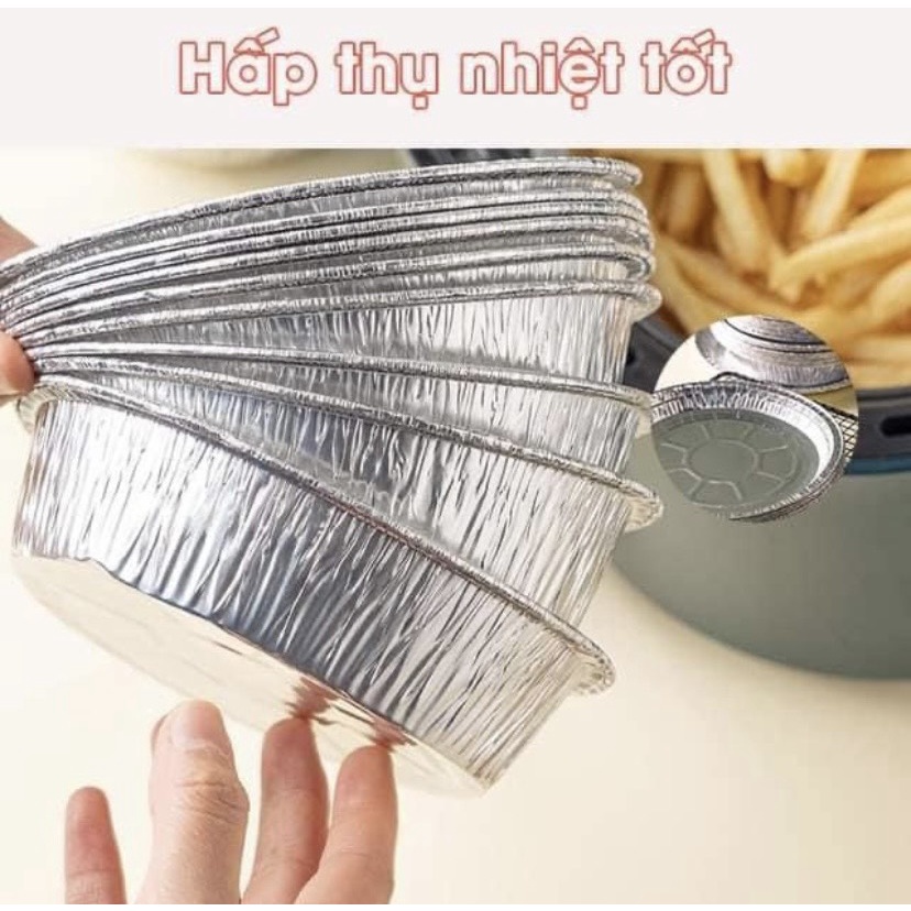 Bộ 10 Khay Bạc Nướng Dành Cho Nồi Chiên Không Dầu