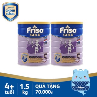 Tặng 1 chảo friso - combo 2 lon sữa bột friso gold số 5 1500g