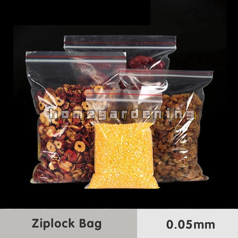 Bộ 100 Túi Zip Nhựa Trong Suốt 9 Size