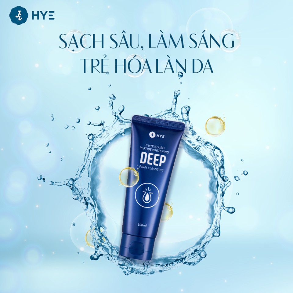 SỬA RỬA MẶT JI HYE LÀM SẠCH SÂU VÀ SÁNG DA JI HYE NEURO PEPTIDE WHITENING DEEP FOAM CLEANSING