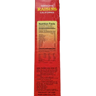 Nho Khô Đen Raisins 355gr