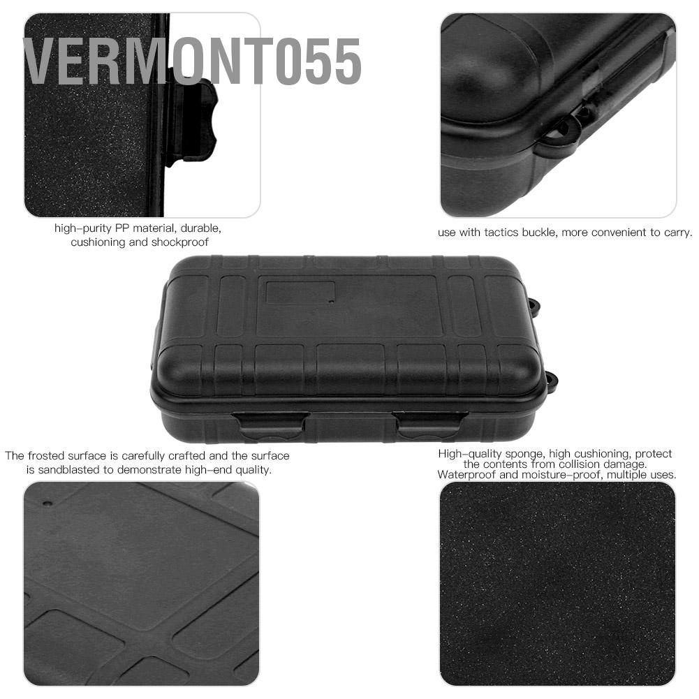 Vermont055 Large EDC Tool Outdoor Survival Container Shakeproof Waterproof Sealing Storage Box