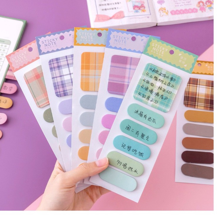 Giấy note ghi chú / đánh dấu trang Label marker màu pastel Hàn Quốc độc đáo nhiều mẫu tùy chọn BMBooks