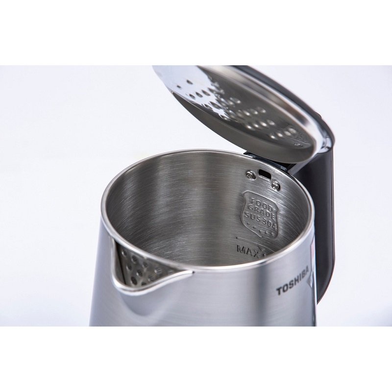 Bình Đun Siêu Tốc Toshiba KT-17DR1NV - 1.7L - Inox 304 - Hàng Chính Hãng, Bảo Hành 12 Tháng, Chất Lượng Nhật Bản