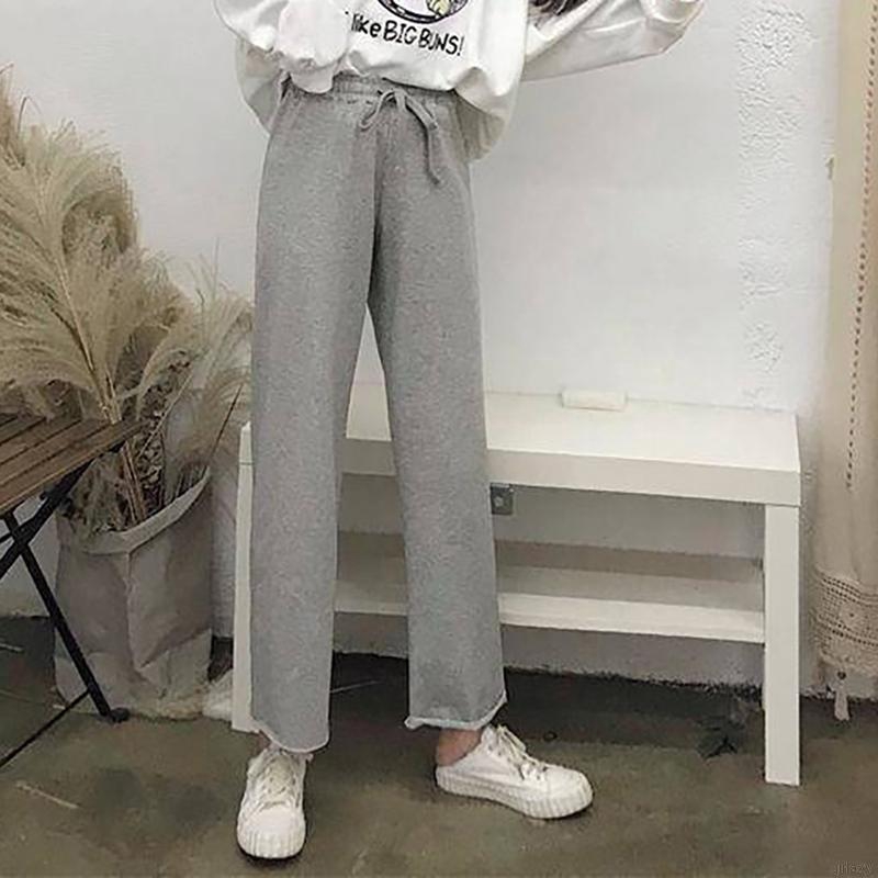 Quần dài ống rộng màu trơn trẻ trung thời trang