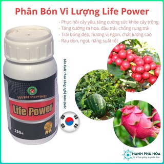Phân Bón Vi Lượng Life Power Vino (Hàn Quốc) 250ml-Tăng Cường Ra Hoa, Đậu Quả Và Hạn Chế Rụng Trái
