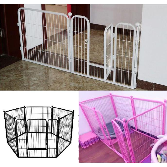 Hanpet.GV- Quây sắt xịn 6 tấm (2 size) quây hạng nặng cũi cho chó lớn