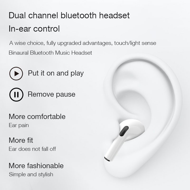 Tai Nghe Bluetooth 5.1 Không Dây Kèm Mic Điều Khiển Cảm Ứng Cho Airpods Pro 4 Tws