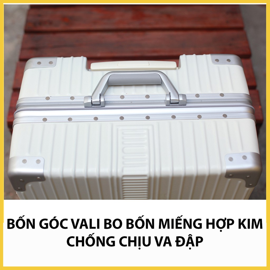 Vali Size 28 Inch Khóa Sập A218 Khung Nhôm Cho Du Học Sinh Lao Động Định Cư Nước Ngoài - Chống Bể Vỡ Chống Trộm