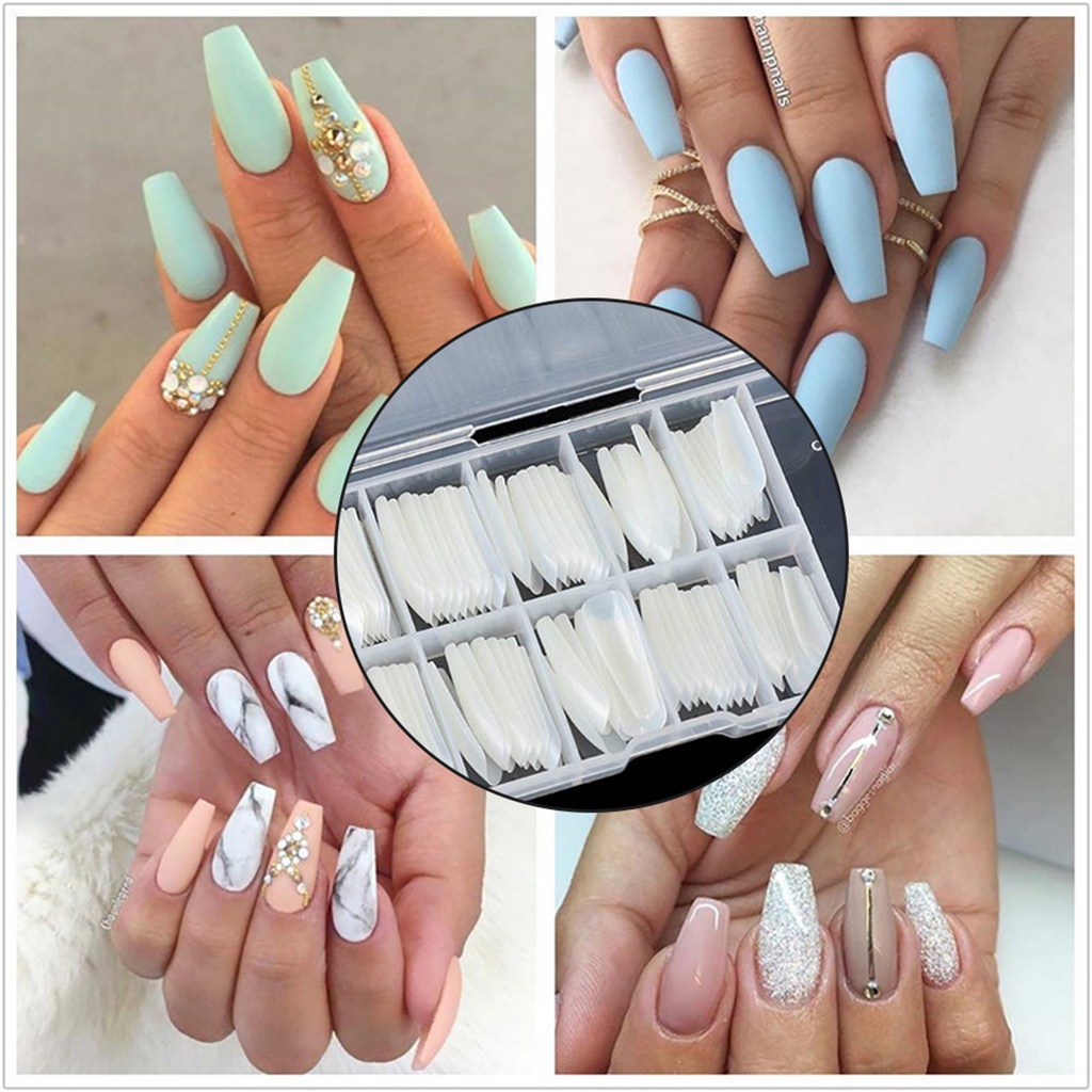 Hộp 100 Móng Tay Giả Thời Trang Cho Nữ