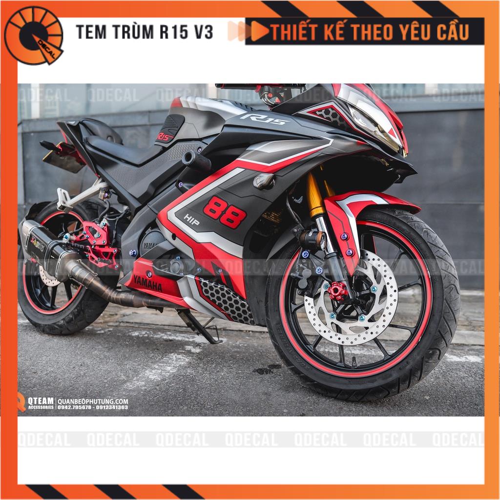 Tem trùm R15V3 decal 3 lớp Robotic chọn màu thoải mái thiết kế theo yêu cầu
