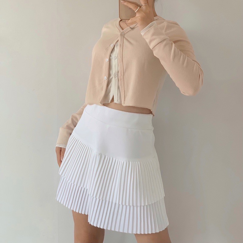 Kiwi Skirt chân váy xếp li 2 tầng phối đồ siêu đẹp | BigBuy360 - bigbuy360.vn