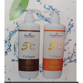 Cặp dầu gội xả 5c collagen makayry siêu mềm mượt 1000ml