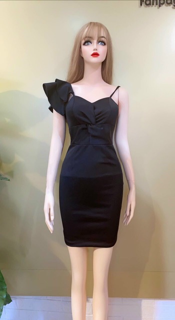 Đầm body 2 dây xoắn ngực cách điệu -Free size dưới 55kg -MS31B
