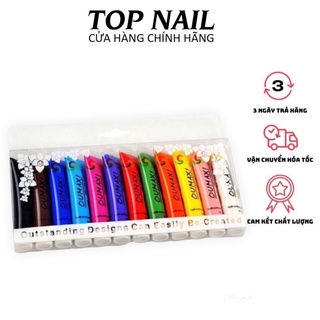 Set 12 màu vẽ cọ bản Oumaxi