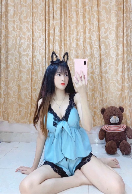 [SALE 35%] Đồ ngủ sexy lụa ren hoa có mút | BigBuy360 - bigbuy360.vn