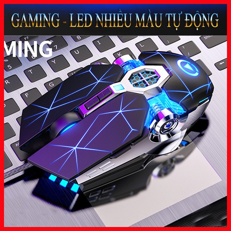 [CHUẨN GAMING] Chuột máy tính Q7  LED 7 màu lung linh, siêu nhạy để chơi game hay làm việc văn phòng BH 6 tháng | BigBuy360 - bigbuy360.vn